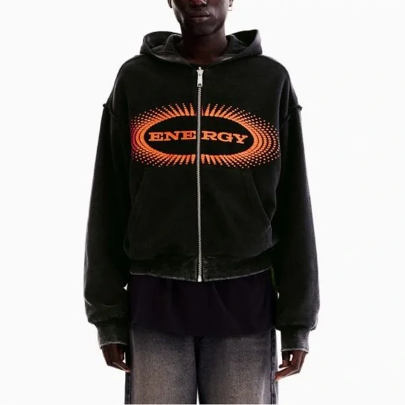 H&M Jackets Coats H2 Heron Preston Reversible Hooded Jacket